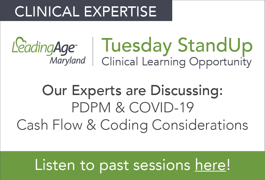 Tuesday StandUp - LeadingAge Maryland + HealthPRO Heritage