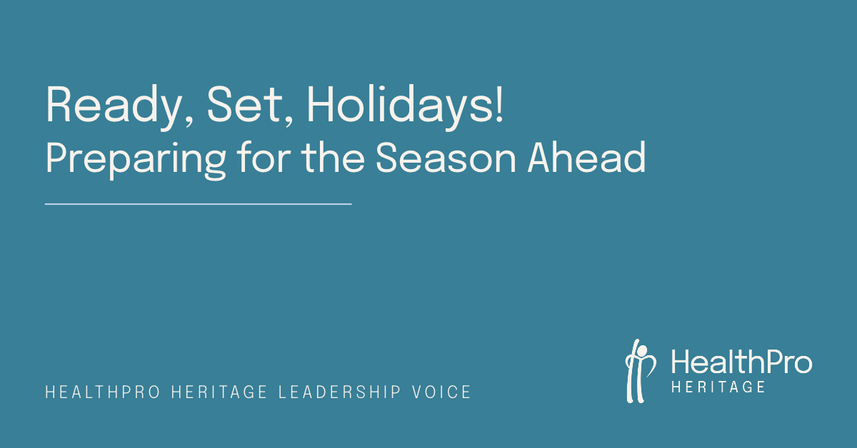 Proactive approach to holiday preparation for the aging community
